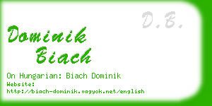 dominik biach business card